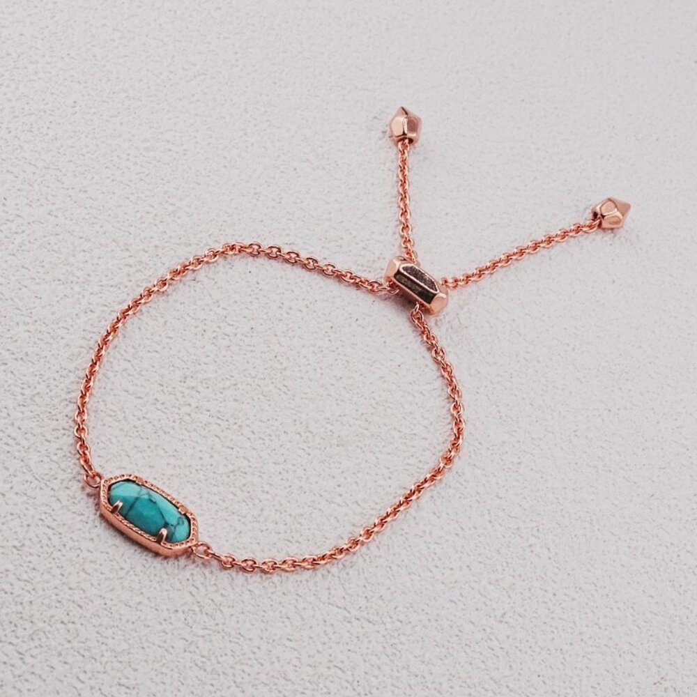Kendra Scott Oval Blue Cracked Turquoise Bracelet